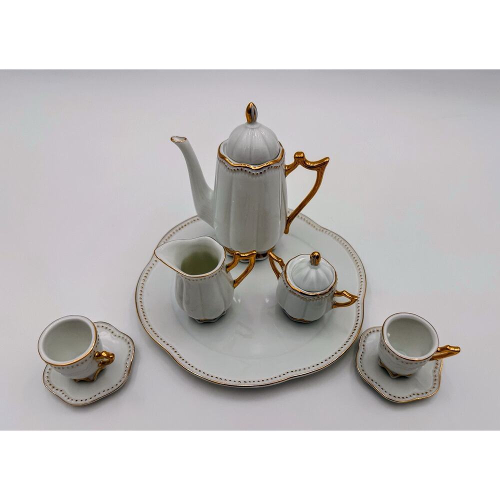 Noble Excellence Mini Tea Set 10 Piece Porcelain Tea Service With Box
